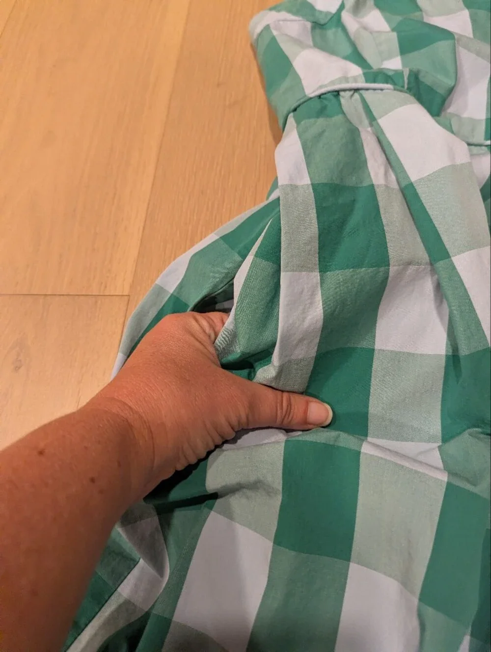Green and Blue Gingham Sundress